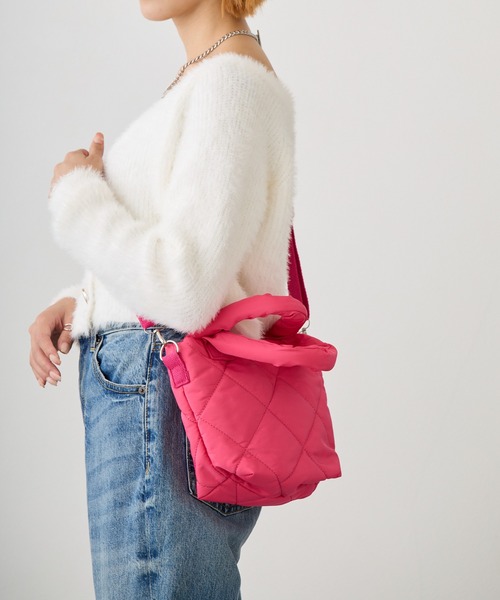 Loco Ocean（ロコオーシャン）の「【多収納】2way / ショルダーミニバッグ（トートバッグ・レディース・ホワイト/ブラック/ピンク・ONE SIZE）」の9枚目の写真