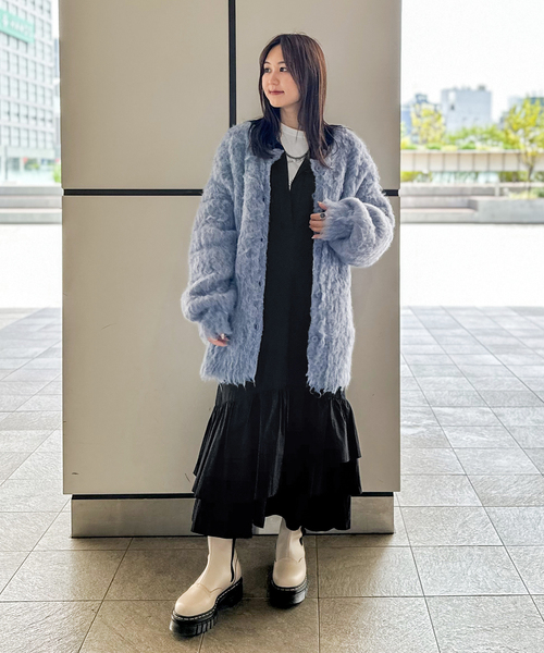 COMMRE（コムル）の「【COMMRE / コムル】コットン裾ボリュームワンピース（ワンピース・レディース・ブラック/チャコールグレー・FREE）」の4枚目の写真