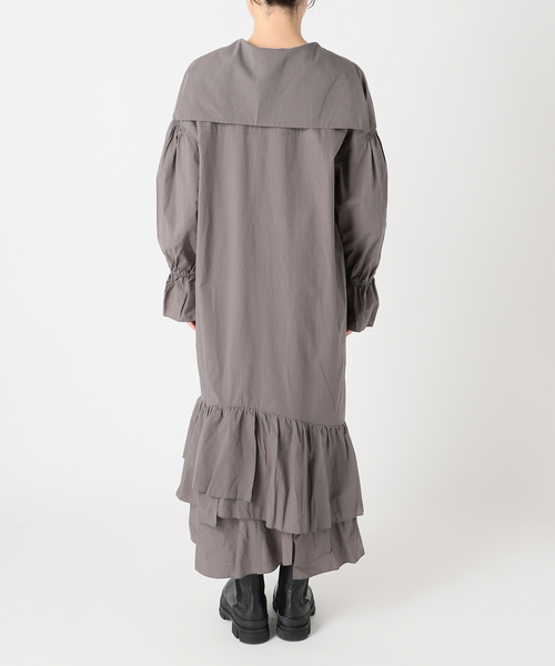 COMMRE（コムル）の「【COMMRE / コムル】コットン裾ボリュームワンピース（ワンピース・レディース・ブラック/チャコールグレー・FREE）」の12枚目の写真