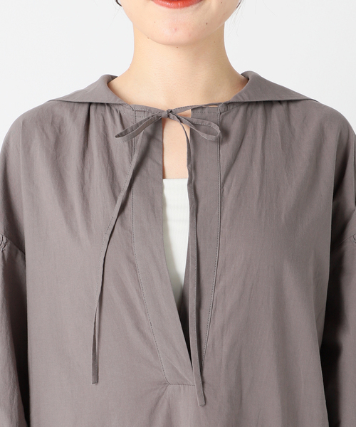 COMMRE（コムル）の「【COMMRE / コムル】コットン裾ボリュームワンピース（ワンピース・レディース・ブラック/チャコールグレー・FREE）」の14枚目の写真