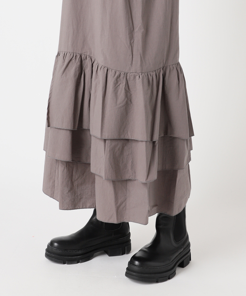 COMMRE（コムル）の「【COMMRE / コムル】コットン裾ボリュームワンピース（ワンピース・レディース・ブラック/チャコールグレー・FREE）」の17枚目の写真