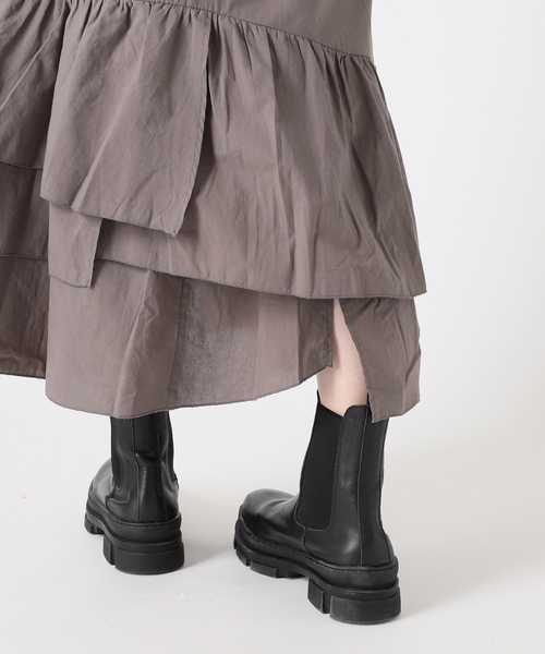 COMMRE（コムル）の「【COMMRE / コムル】コットン裾ボリュームワンピース（ワンピース・レディース・ブラック/チャコールグレー・FREE）」の18枚目の写真