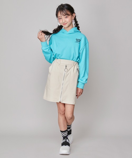 SISTER JENNI（SISTER JENNI）の「【ストレッチ素材】【ウエスト調整可能】前ZIP台形スカパン（その他パンツ・キッズ・アイボリー/ブラック/ブルー・160cm/130cm/150cm/140cm）」の18枚目の写真