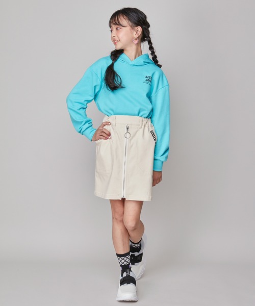 SISTER JENNI（SISTER JENNI）の「【ストレッチ素材】【ウエスト調整可能】前ZIP台形スカパン（その他パンツ・キッズ・アイボリー/ブラック/ブルー・160cm/130cm/150cm/140cm）」の19枚目の写真