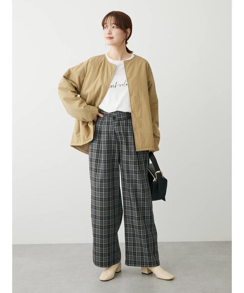 ELENCARE DUE（エレンカーレデュエ）の「・ELENCARE　DUE　チェックワイドパンツ（その他パンツ・レディース・チャコールグレー/ブラウン・FREE）」の12枚目の写真