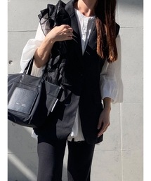 ANOTHER S | アシンメトリーフリルジレー(スーツベスト)