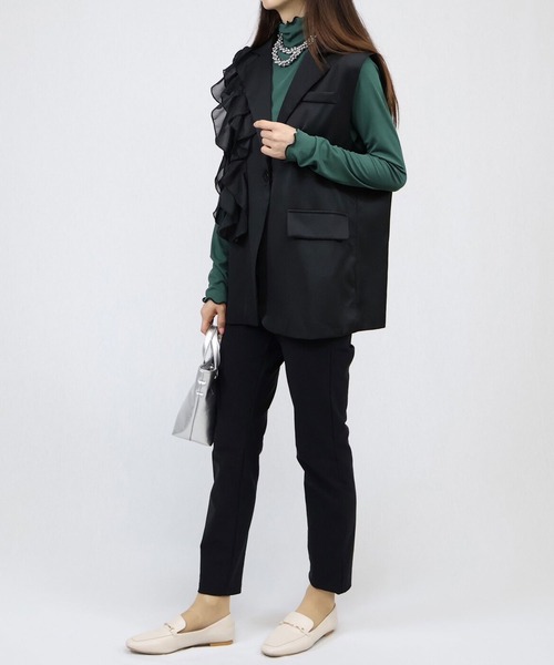 ANOTHER S（アナザーエス）の「アシンメトリーフリルジレー（スーツベスト・レディース・ブラック・FREE）」の14枚目の写真