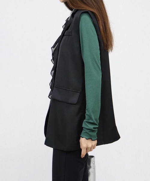 ANOTHER S（アナザーエス）の「アシンメトリーフリルジレー（スーツベスト・レディース・ブラック・FREE）」の19枚目の写真