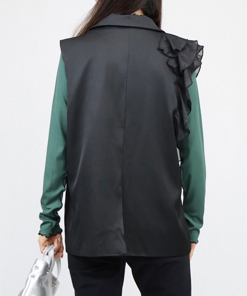 ANOTHER S（アナザーエス）の「アシンメトリーフリルジレー（スーツベスト・レディース・ブラック・FREE）」の22枚目の写真