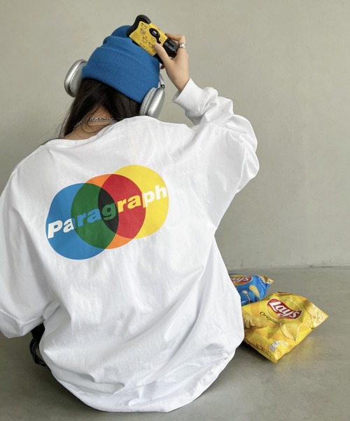 Paragraph(パラグラフ)の「Paragraph(パラグラフ)/OVERLAPPING CIRCLES L/S/オーバーラッピング サークル バックプリント ロングスリーブ Tシャツ(Tシャツ/カットソー・レディース・チャコールグレー/ブルー/ホワイト・FREE)」の12枚目の写真