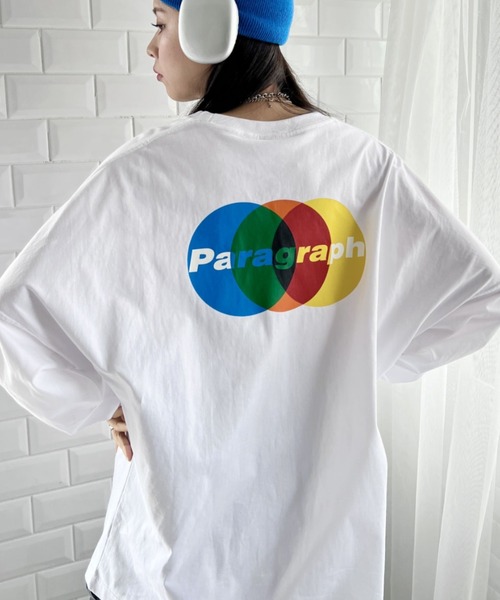 Paragraph(パラグラフ)の「Paragraph(パラグラフ)/OVERLAPPING CIRCLES L/S/オーバーラッピング サークル バックプリント ロングスリーブ Tシャツ(Tシャツ/カットソー・レディース・チャコールグレー/ブルー/ホワイト・FREE)」の8枚目の写真