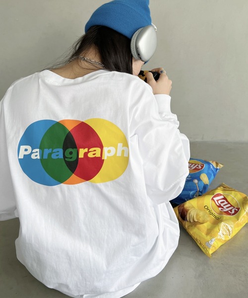 Paragraph(パラグラフ)の「Paragraph(パラグラフ)/OVERLAPPING CIRCLES L/S/オーバーラッピング サークル バックプリント ロングスリーブ Tシャツ(Tシャツ/カットソー・レディース・チャコールグレー/ブルー/ホワイト・FREE)」の13枚目の写真