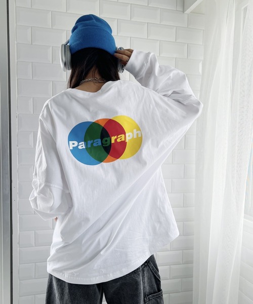 Paragraph(パラグラフ)の「Paragraph(パラグラフ)/OVERLAPPING CIRCLES L/S/オーバーラッピング サークル バックプリント ロングスリーブ Tシャツ(Tシャツ/カットソー・レディース・チャコールグレー/ブルー/ホワイト・FREE)」の10枚目の写真