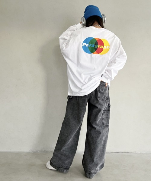 Paragraph(パラグラフ)の「Paragraph(パラグラフ)/OVERLAPPING CIRCLES L/S/オーバーラッピング サークル バックプリント ロングスリーブ Tシャツ(Tシャツ/カットソー・レディース・チャコールグレー/ブルー/ホワイト・FREE)」の22枚目の写真