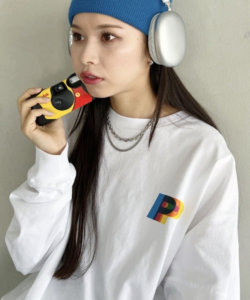 Paragraph(パラグラフ)の「Paragraph(パラグラフ)/OVERLAPPING CIRCLES L/S/オーバーラッピング サークル バックプリント ロングスリーブ Tシャツ(Tシャツ/カットソー・レディース・チャコールグレー/ブルー/ホワイト・FREE)」の16枚目の写真