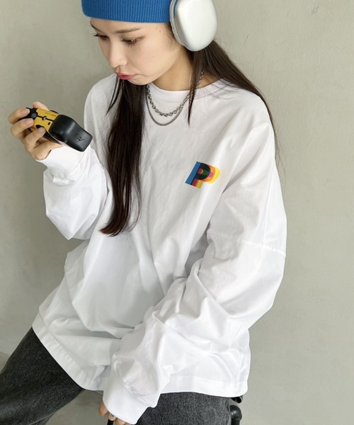 Paragraph(パラグラフ)の「Paragraph(パラグラフ)/OVERLAPPING CIRCLES L/S/オーバーラッピング サークル バックプリント ロングスリーブ Tシャツ(Tシャツ/カットソー・レディース・チャコールグレー/ブルー/ホワイト・FREE)」の18枚目の写真