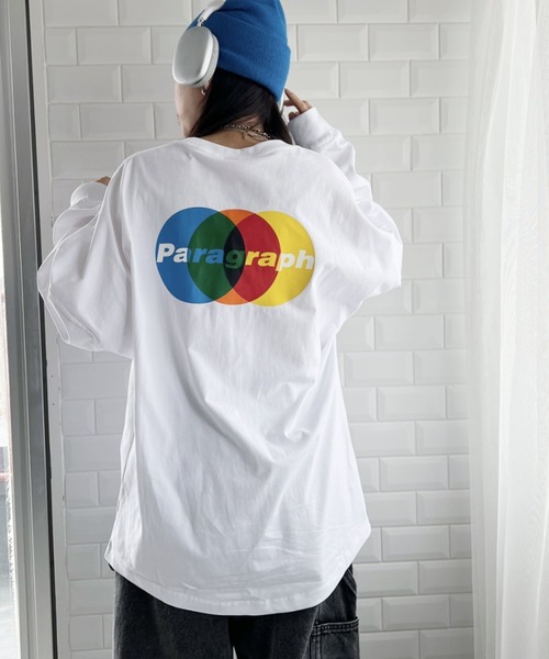 Paragraph(パラグラフ)の「Paragraph(パラグラフ)/OVERLAPPING CIRCLES L/S/オーバーラッピング サークル バックプリント ロングスリーブ Tシャツ(Tシャツ/カットソー・レディース・チャコールグレー/ブルー/ホワイト・FREE)」の11枚目の写真