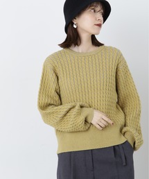 N.（N. Natural Beauty Basic） | ◆プレーティング編みミニケーブルニット(ニット/セーター)