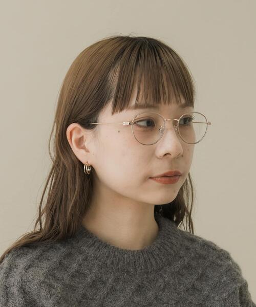SMELLY（スメリー）の「オーバルフレームダテメガネ（メガネ・レディース・シルバー/ゴールド/ゴールド系その他・-）」の2枚目の写真