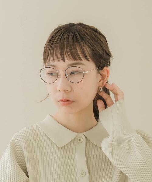 SMELLY（スメリー）の「オーバルフレームダテメガネ（メガネ・レディース・シルバー/ゴールド/ゴールド系その他・-）」の4枚目の写真