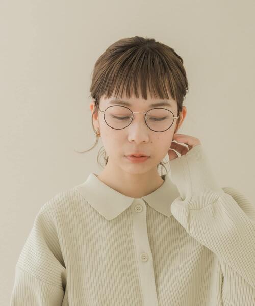 SMELLY（スメリー）の「オーバルフレームダテメガネ（メガネ・レディース・シルバー/ゴールド/ゴールド系その他・-）」の5枚目の写真