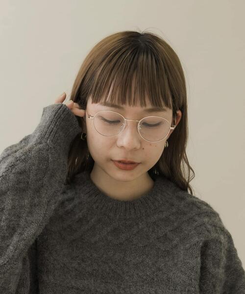 SMELLY（スメリー）の「オーバルフレームダテメガネ（メガネ・レディース・シルバー/ゴールド/ゴールド系その他・-）」の8枚目の写真