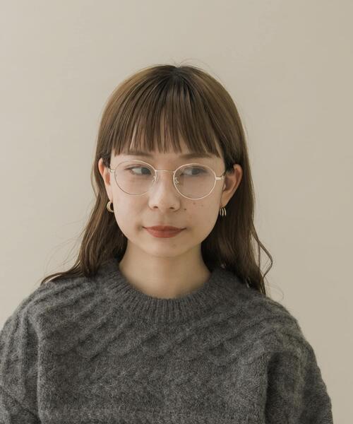 SMELLY（スメリー）の「オーバルフレームダテメガネ（メガネ・レディース・シルバー/ゴールド/ゴールド系その他・-）」の9枚目の写真