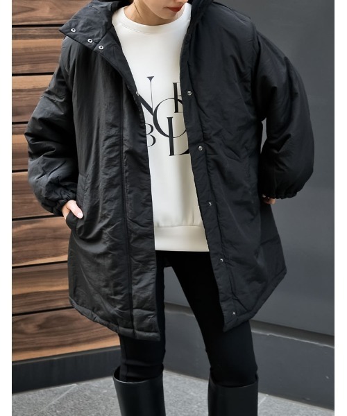 セール】[低身長サイズ有]2WAYミドル丈ダウンライク中綿ジャケット