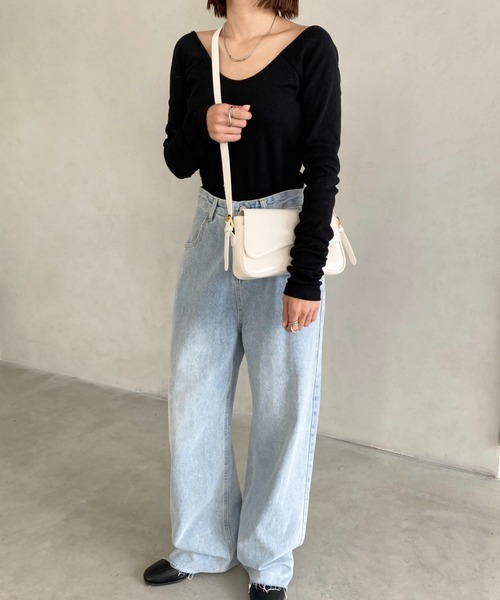 wears(ウェアーズ)の「2WAYPUフラップミニショルダーバッグ(ショルダーバッグ・レディース・シルバー/ダークブラウン/アイボリー/ブラック・FREE)」の7枚目の写真