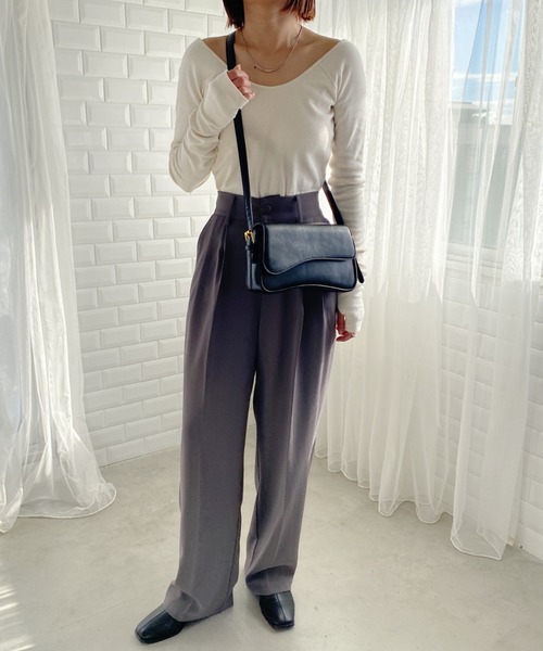 wears(ウェアーズ)の「2WAYPUフラップミニショルダーバッグ(ショルダーバッグ・レディース・シルバー/ダークブラウン/アイボリー/ブラック・FREE)」の10枚目の写真
