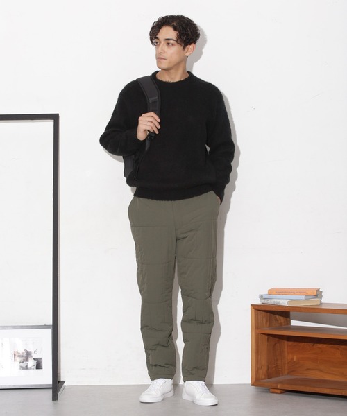 NANO universe（ナノユニバース）の「「CLIMASHIELD」別注キルトイージーパンツ(セットアップ可)（その他パンツ・メンズ・ブラック/カーキ・S/M/L）」の4枚目の写真