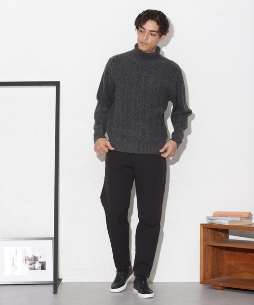 NANO universe（ナノユニバース）の「「CLIMASHIELD」別注キルトイージーパンツ(セットアップ可)（その他パンツ・メンズ・ブラック/カーキ・S/M/L）」の9枚目の写真