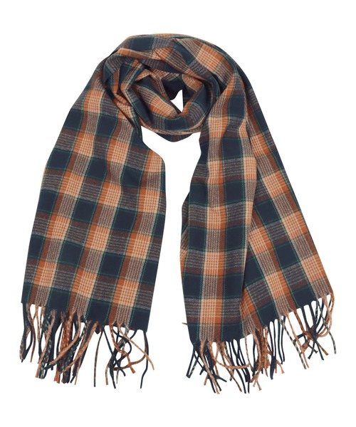 KOBE LETTUCE（コウベレタス）の「チェック柄大判ストール（ストール/ショール・レディース・ネイビー系/ホワイト系その他/ブラウン系その他/グレー系その他/ブラック×グレー・FREE）」の13枚目の写真