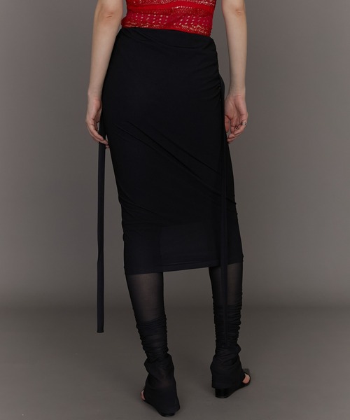 PRANK PROJECT（プランクプロジェクト）の「スカートレイヤードレギンス / Skirt Layered Leggings（スカート・レディース・ブラック・36/38）」の6枚目の写真