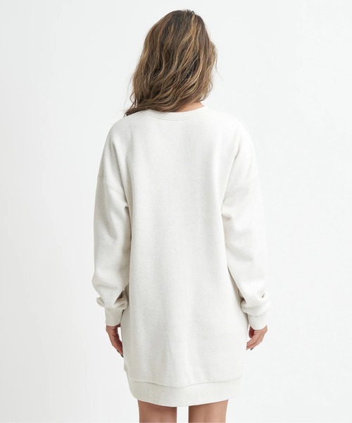 ROXY(ロキシー)の「JIVY DRESS/ロキシードロップショルダーリラックスシルエットスウェットワンピース(ワンピース・レディース・ブラック/グレー/グリーン・MEDIUM/SMALL/LARGE)」の7枚目の写真