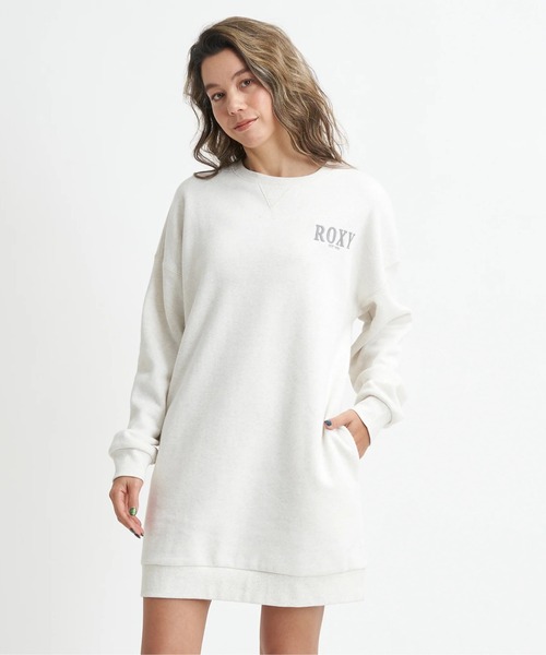 ROXY(ロキシー)の「JIVY DRESS/ロキシードロップショルダーリラックスシルエットスウェットワンピース(ワンピース・レディース・ブラック/グレー/グリーン・MEDIUM/SMALL/LARGE)」の11枚目の写真