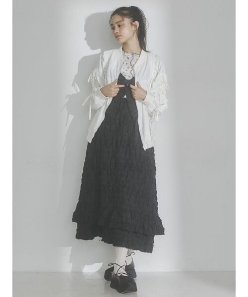 merry jenny（メリージェニー）の「レースコンビメロウTOPS（Tシャツ/カットソー・レディース・ピンク/オフホワイト/アイボリー・FREE）」の5枚目の写真