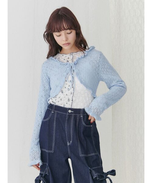 merry jenny（メリージェニー）の「レースコンビメロウTOPS（Tシャツ/カットソー・レディース・ピンク/オフホワイト/アイボリー・FREE）」の7枚目の写真