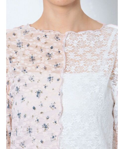 merry jenny（メリージェニー）の「レースコンビメロウTOPS（Tシャツ/カットソー・レディース・ピンク/オフホワイト/アイボリー・FREE）」の11枚目の写真