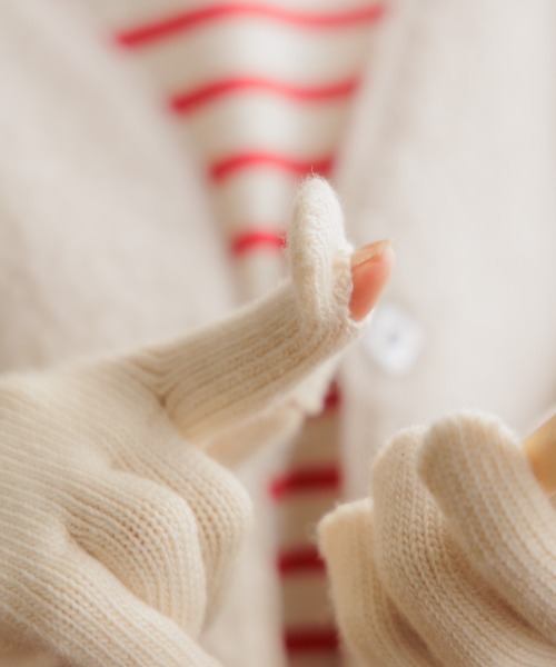 flower（フラワー）の「ホリデーグローブ（手袋・レディース・レッド/アイボリー・FREE）」の5枚目の写真