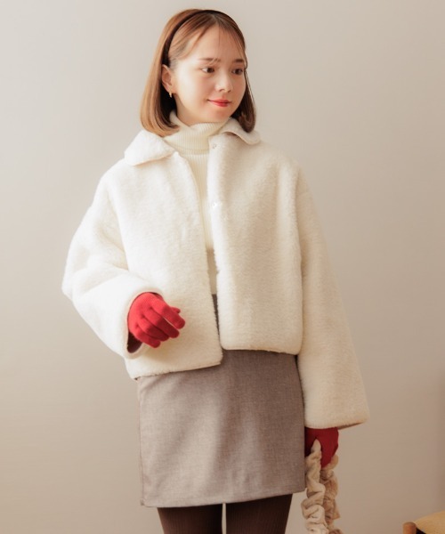 flower（フラワー）の「ホリデーグローブ（手袋・レディース・レッド/アイボリー・FREE）」の8枚目の写真