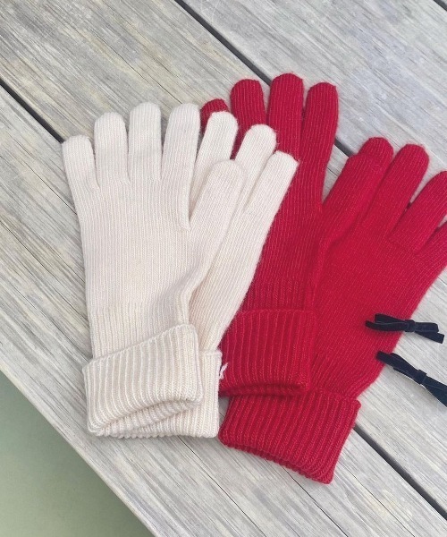 flower（フラワー）の「ホリデーグローブ（手袋・レディース・レッド/アイボリー・FREE）」の17枚目の写真