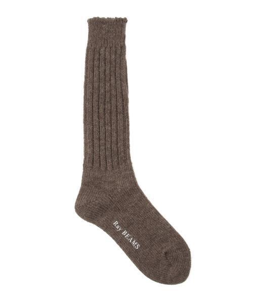 Ray BEAMS（レイビームス）の「Ray BEAMS / ウールリブソックス（ソックス/靴下・レディース・ホワイト/ブラウン系その他・ONE SIZE）」の4枚目の写真