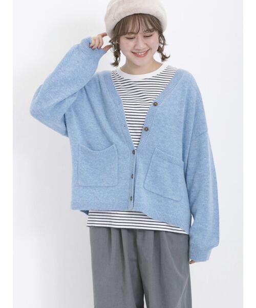 Samansa Mos2（サマンサ モスモス）の「ラムナイロンVネック