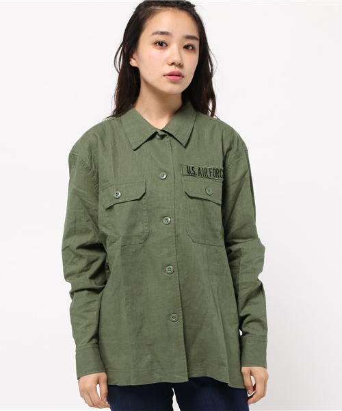 WEGO(ウィゴー)の「WEGO/US ARMYシャツ(シャツ/ブラウス・レディース・カーキ・FREE)」の2枚目の写真