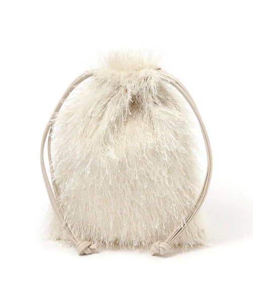 LAKOLE(ラコレ)の「2WAYショルダーシャギー巾着 / 995564(ショルダーバッグ・レディース・グレー/ブラック/ブルー/アイボリー・FREE)」の10枚目の写真