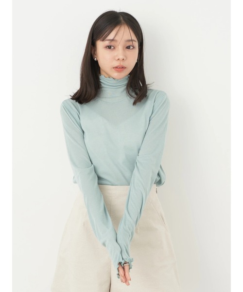 earth music&ecology(アースミュージックアンドエコロジー)の「シアータートルネックプルオーバー(Tシャツ/カットソー・レディース・ミント/ブラック/アイボリー/ベージュ・S/M)」の11枚目の写真