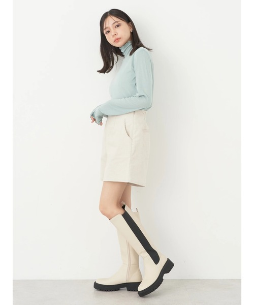 earth music&ecology(アースミュージックアンドエコロジー)の「シアータートルネックプルオーバー(Tシャツ/カットソー・レディース・ミント/ブラック/アイボリー/ベージュ・S/M)」の13枚目の写真