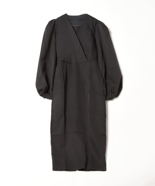 Ritomo De Ricco（リトモ・デ・リコ）の「SALE　Vネックバルーンスリーブペンシルドレス（ドレス・レディース・ブラック/ベージュ・MEDIUM/LARGE/SMALL）」の8枚目の写真