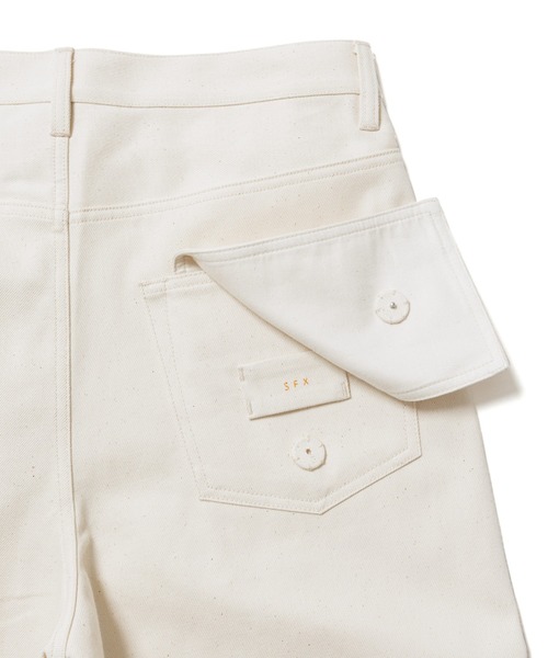 SASQUATCHfabrix.（サスクワァッチファブリックス）の「Sasquatchfabrix./サスクワッチファブリックス/“SFX” 5PK WIDE DENIM PANTS 24SS-PA9-005（デニムパンツ・メンズ・アイボリー・M）」の5枚目の写真